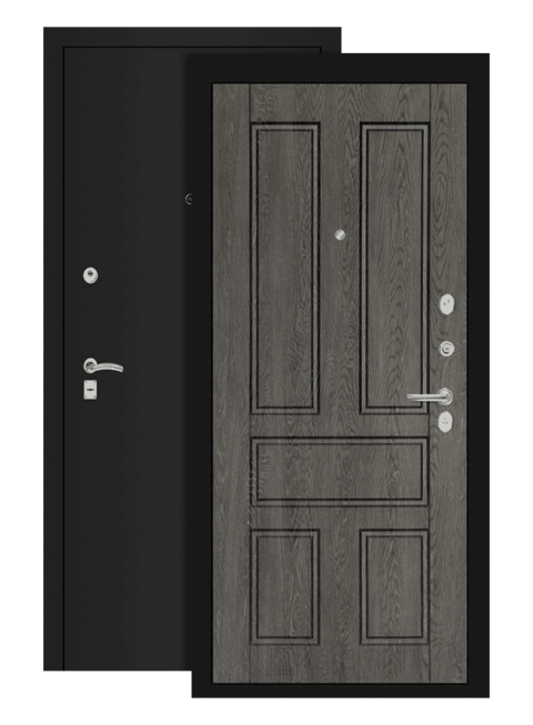 дверь классик шагрень чёрная дуб филадельфия графит